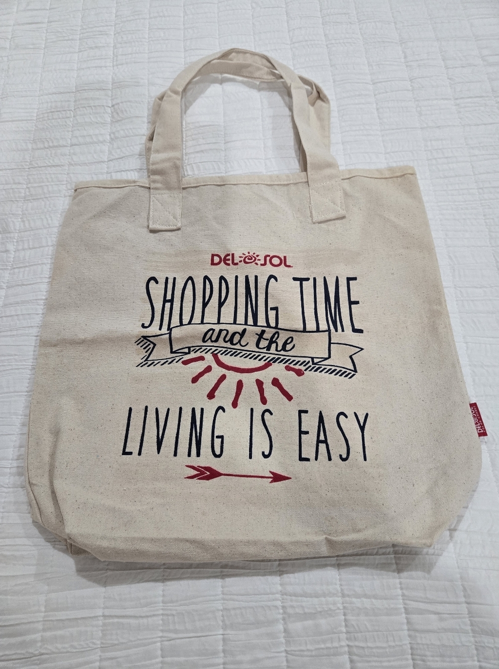 Neutral Canvas Tote Bag in Natural Cream